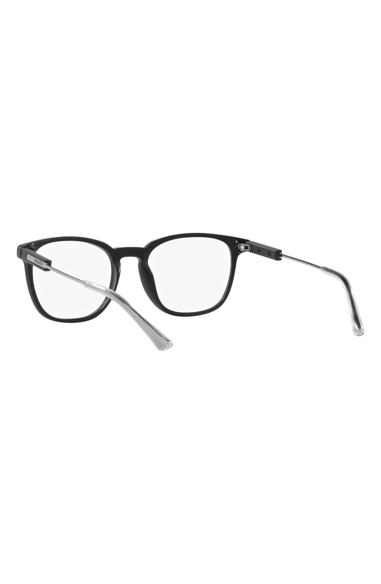 Prada 56mm Square Optical Glasses, Alternate, color,
