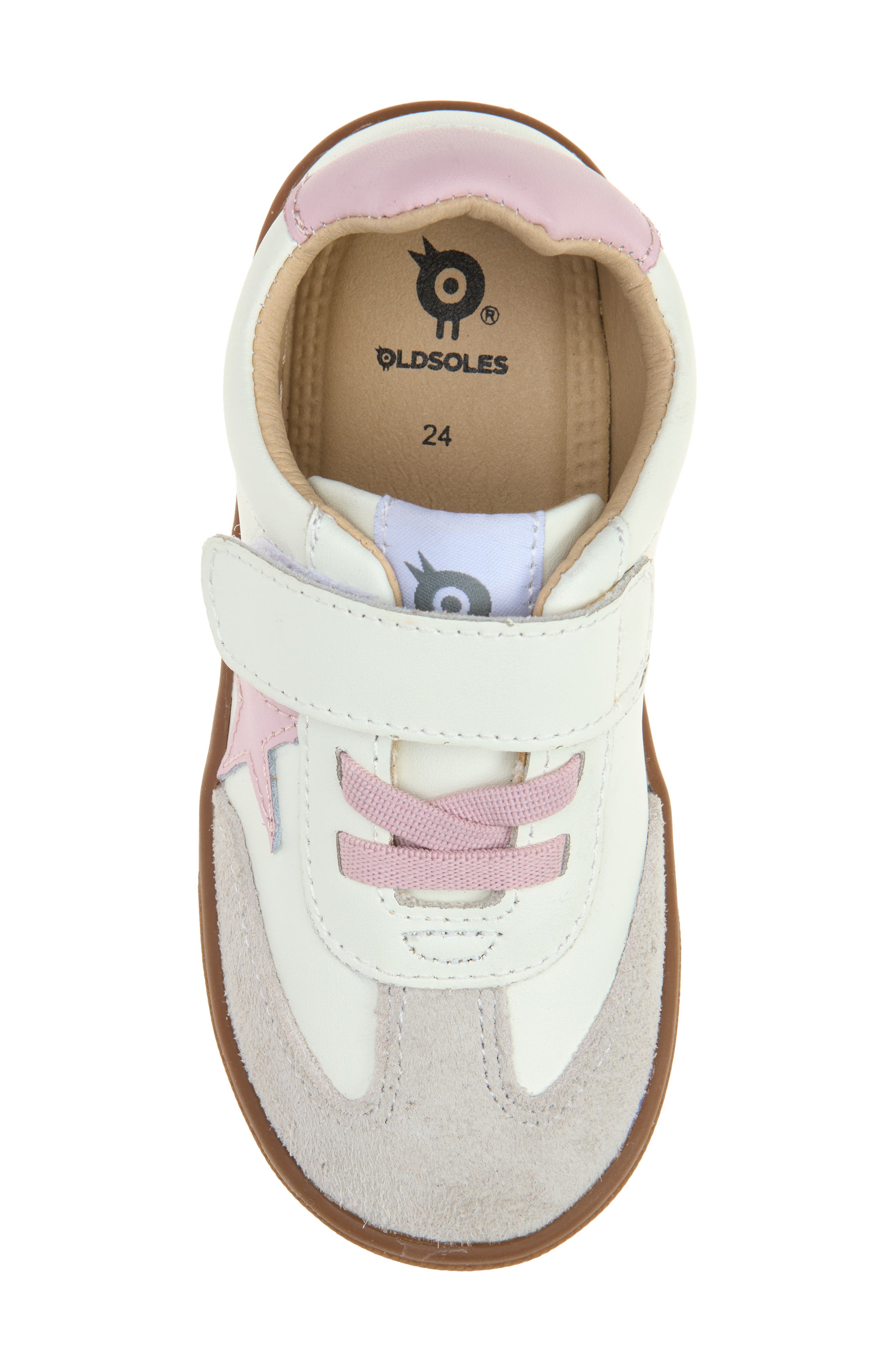 Kids' Retro Platinum Sneaker, Alternate, color, WHITE / CHALK PINK