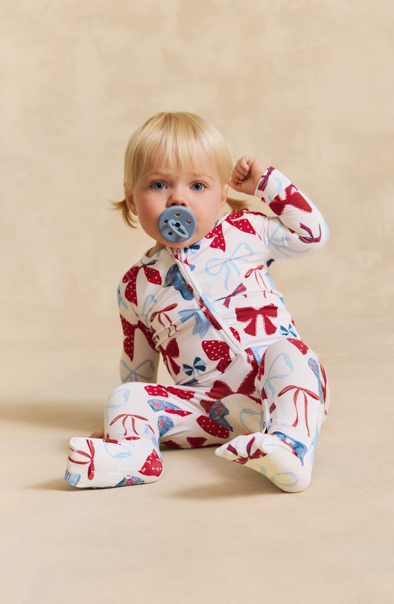 Posh Peanut Fitted Convertible One-Piece Pajamas, Alternate, color, White