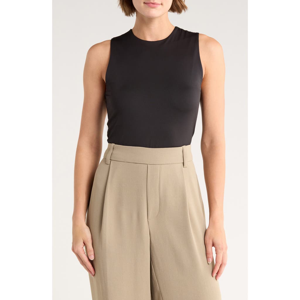 Vince Sleeveless Shell Top In Black