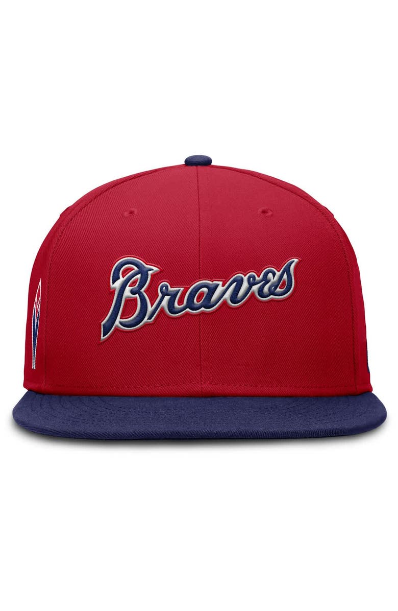 Nike Men's Nike Red Atlanta Braves True Performance Fitted Hat, Alternate, color, 