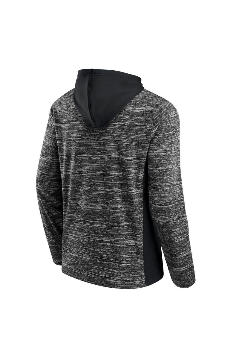 FANATICS Men's Fanatics Branded Heathered Charcoal/Black San Antonio Spurs Instant Replay Colorblocked Pullover Hoodie, Alternate, color, 