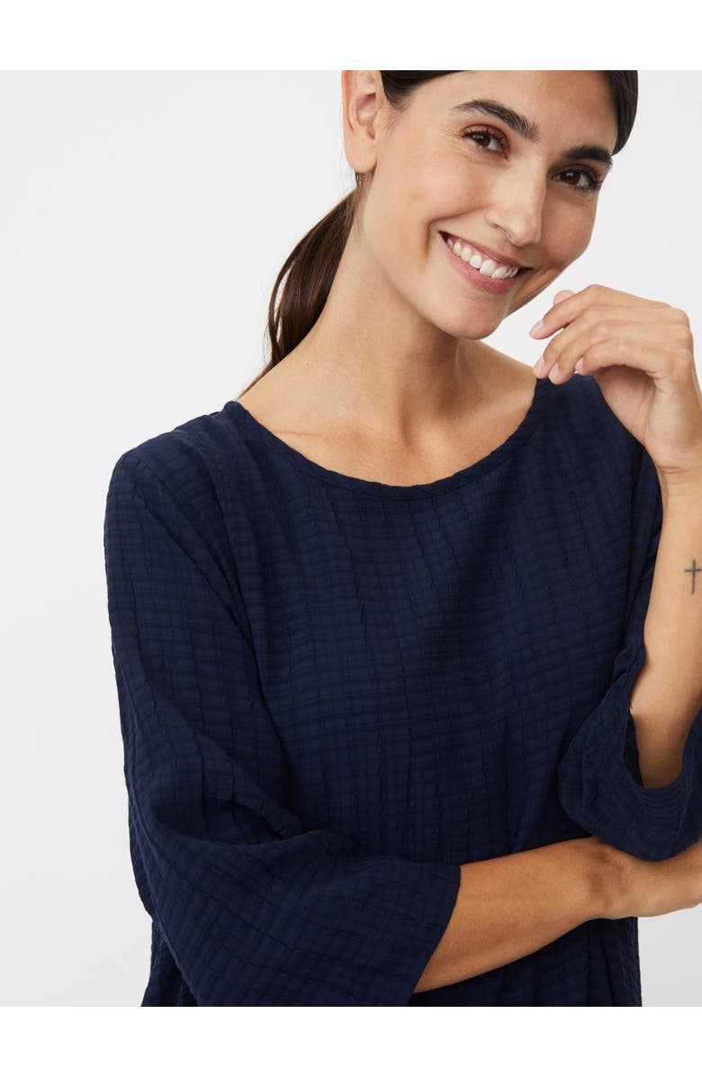 Masai Copenhagen Nabia 3/4 Sleeve A-Line Midi Dress, Alternate, color, Navy Blazer