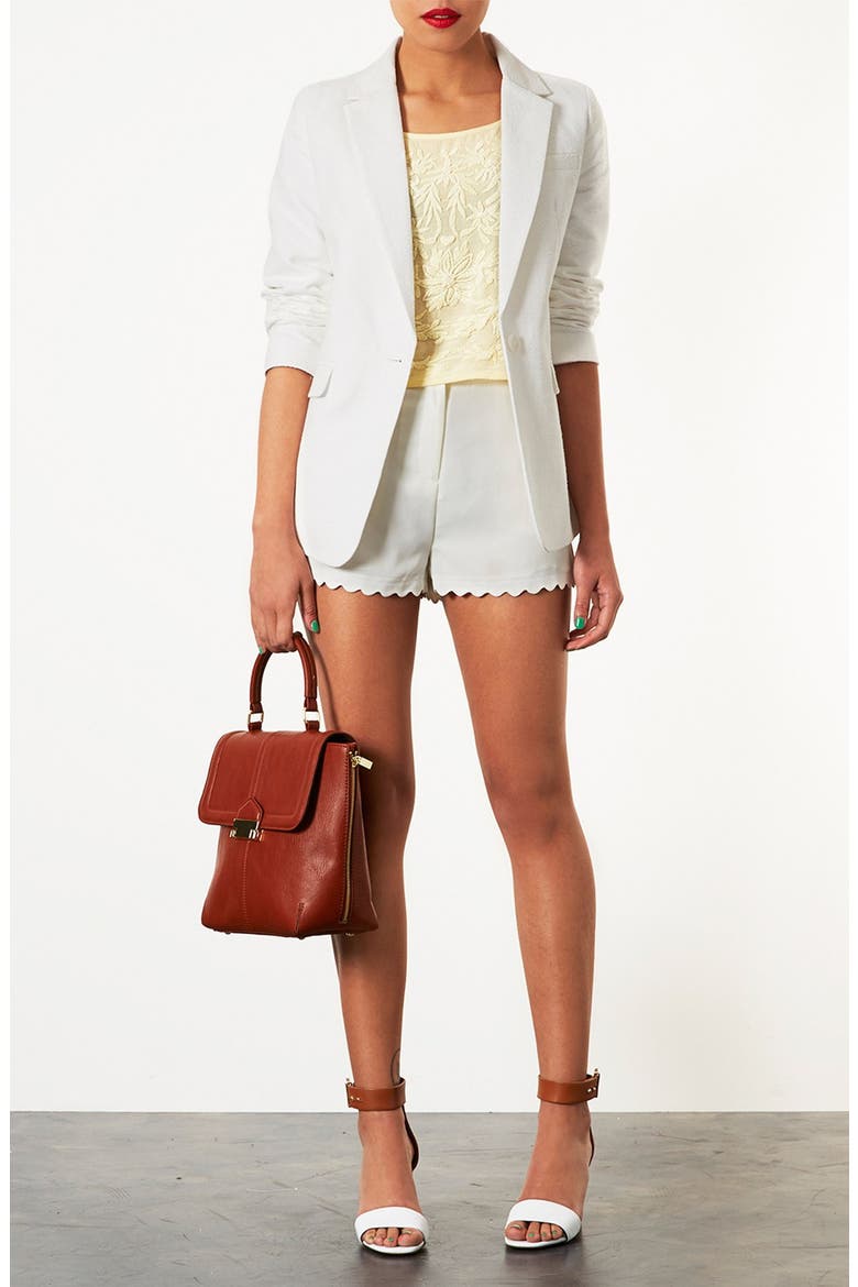 Textured Blazer, Alternate, color, WHITE
