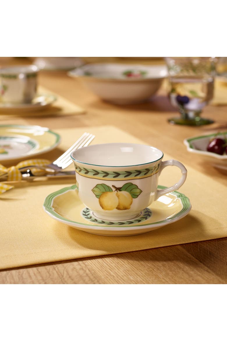 French Garden Fleurence Tea/Coffee Cup Saucer, Alternate, color, yellow