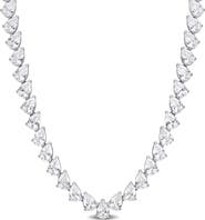 Julianna B. Created White Sapphire Teardrop Tennis Necklace