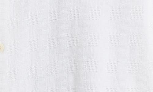 Wax London Didicot Open Weave Cotton Camp Shirt In Ecru