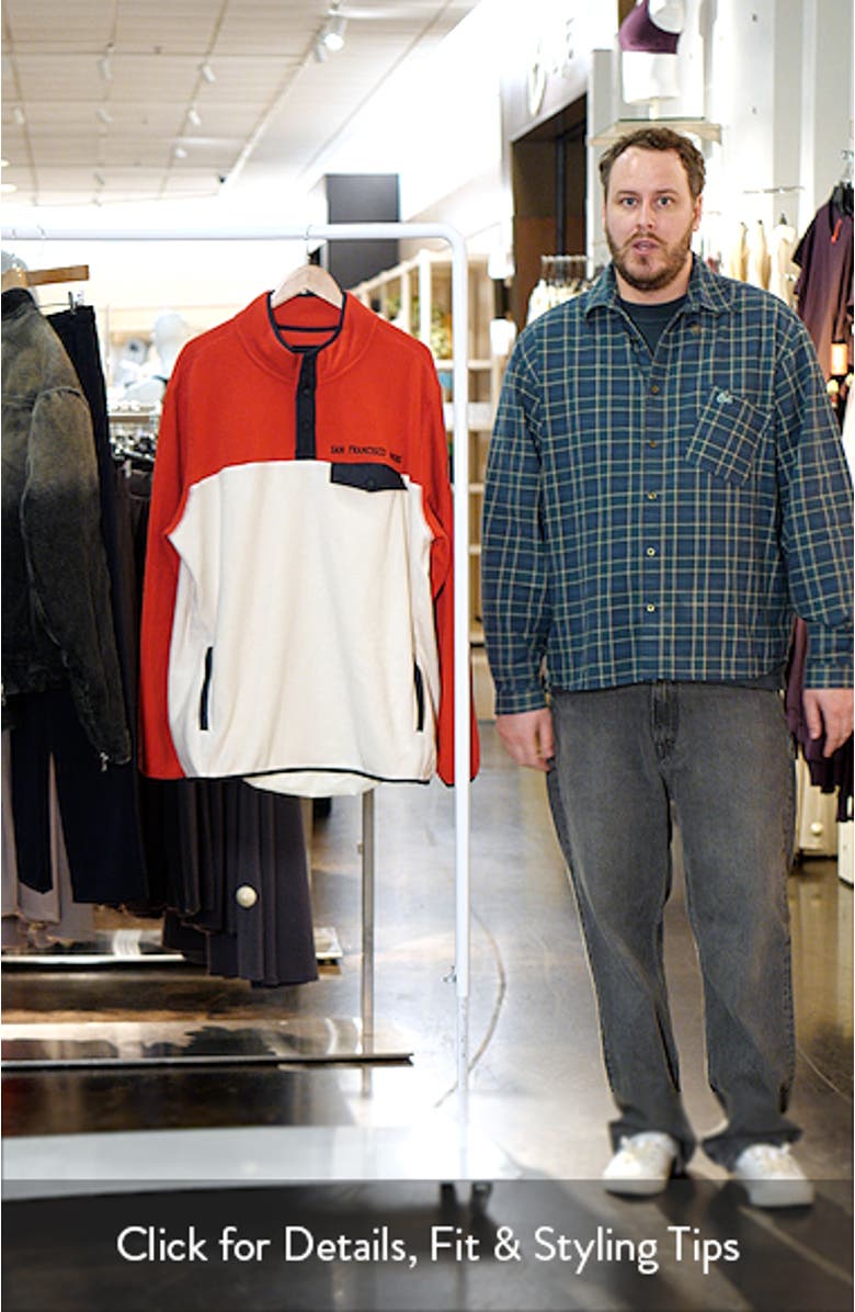 Men's NFL x Darius Rucker Collection by Fanatics Scarlet/Cream San Francisco 49ers Micro Fleece Quarter-Snap Jacket, sales video thumbnail