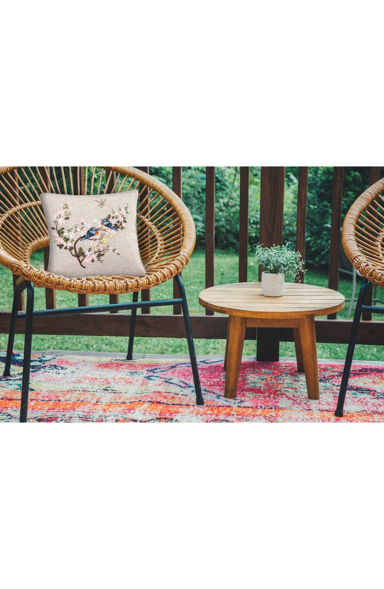 C&F Home Bluebird & Tree Branch Pink Flowers Embellished Accent Pillow 16" x 16", Alternate, color, Brown