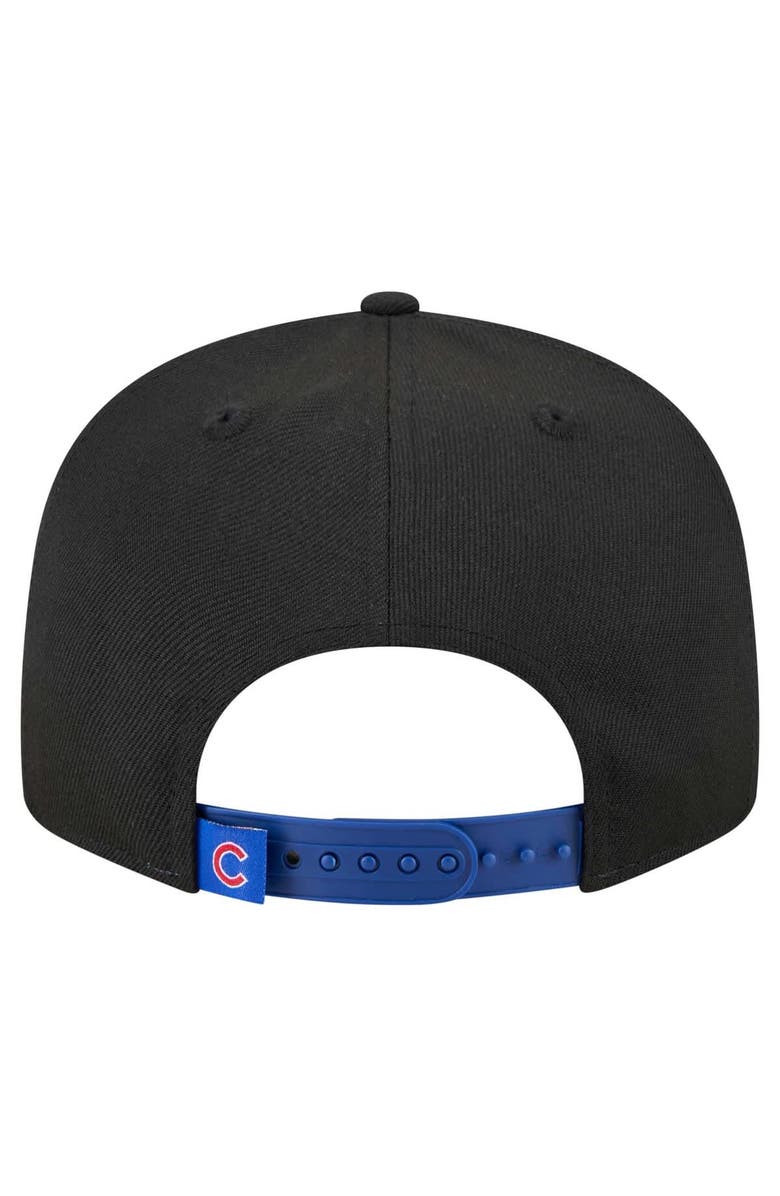New Era Men's New Era Black Chicago Cubs Splatter 9FIFTY Snapback Hat, Alternate, color,