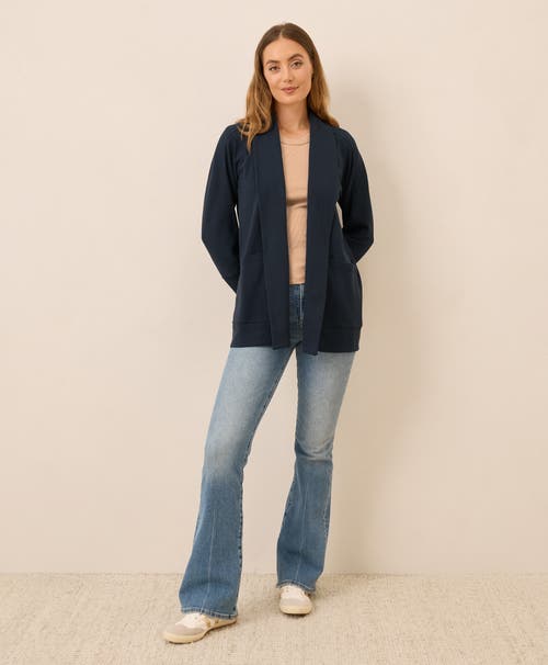 Pact Organic Airplane Wrap Cardigan In Blue