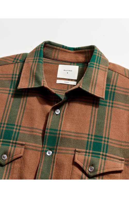 Billy Reid Large Scale Plaid Flannel Button-up Western Shirt