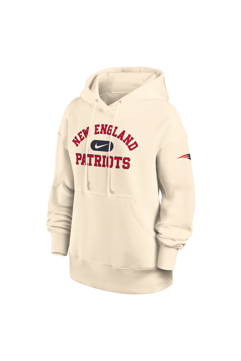 Women's Nike Natural New England Patriots Oversized Legacy Phoenix Hoodie, Alternate, color, Natural