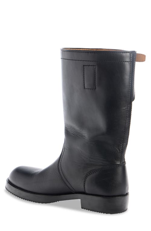 Dries Van Noten Tall Engineer Boot In Animal Print