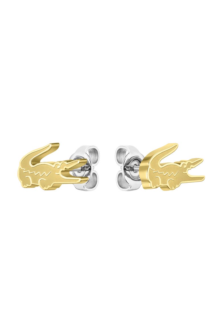 Crocodile Stud Earrings, Main, color, GOLD