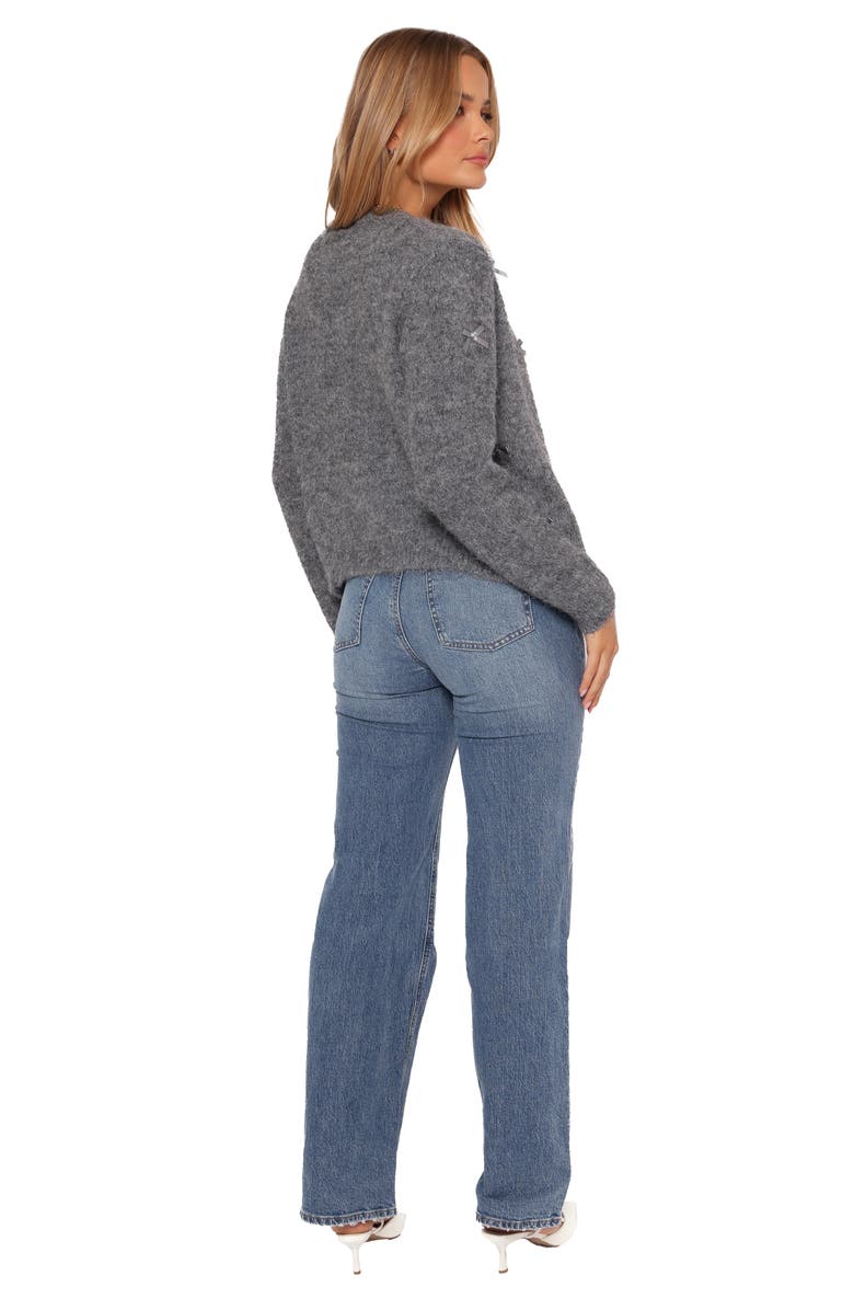 Petal & Pup Mellie Bow Cardigan, Alternate, color, Grey