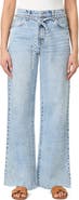 Kensie Carla Belted Wide Leg Jeans