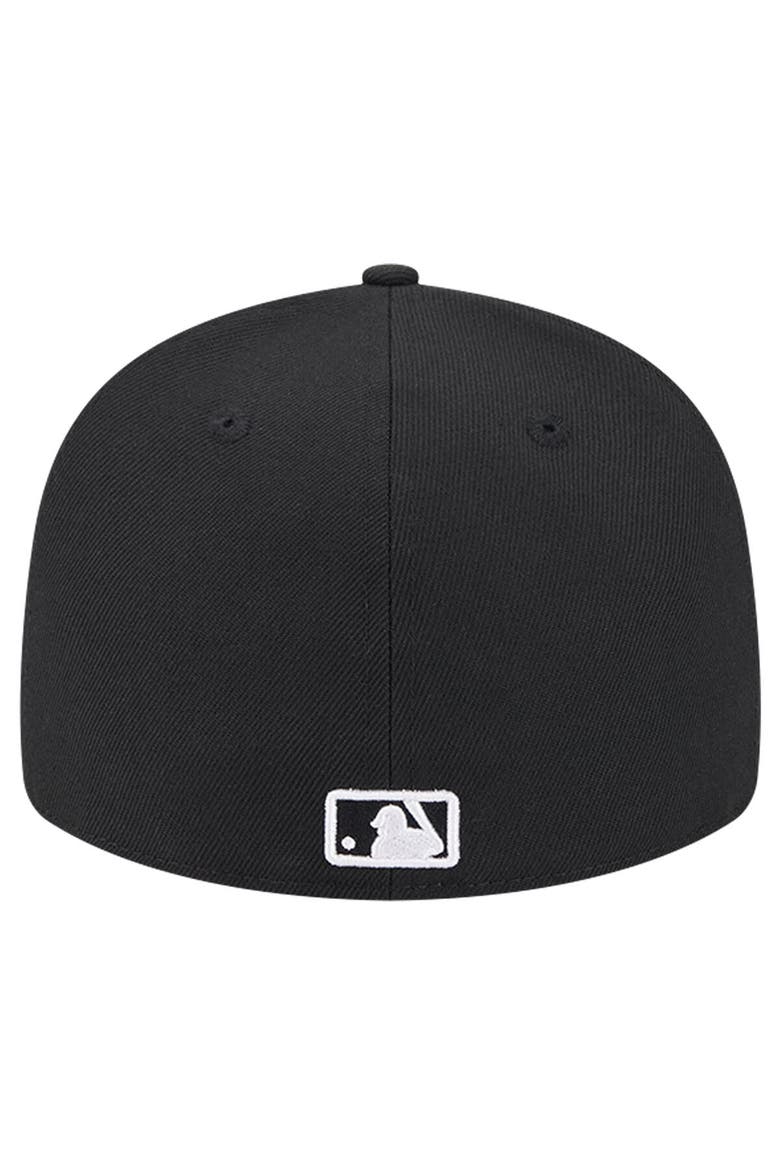 Men's New Era Black Cleveland Guardians Low Profile 59FIFTY Fitted Hat, Alternate, color, Black