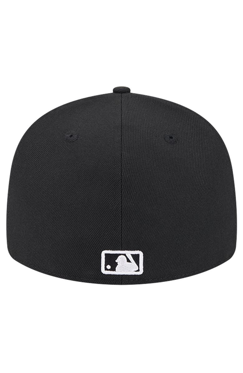 New Era Men's New Era Black Cleveland Guardians Low Profile 59FIFTY Fitted Hat, Alternate, color, Black
