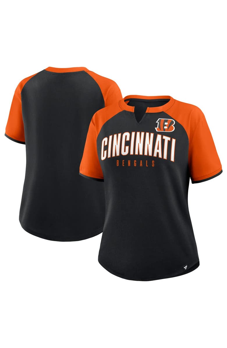 FANATICS Women's Fanatics Black/Orange Cincinnati Bengals Height Advantage T-Shirt, Main, color,
