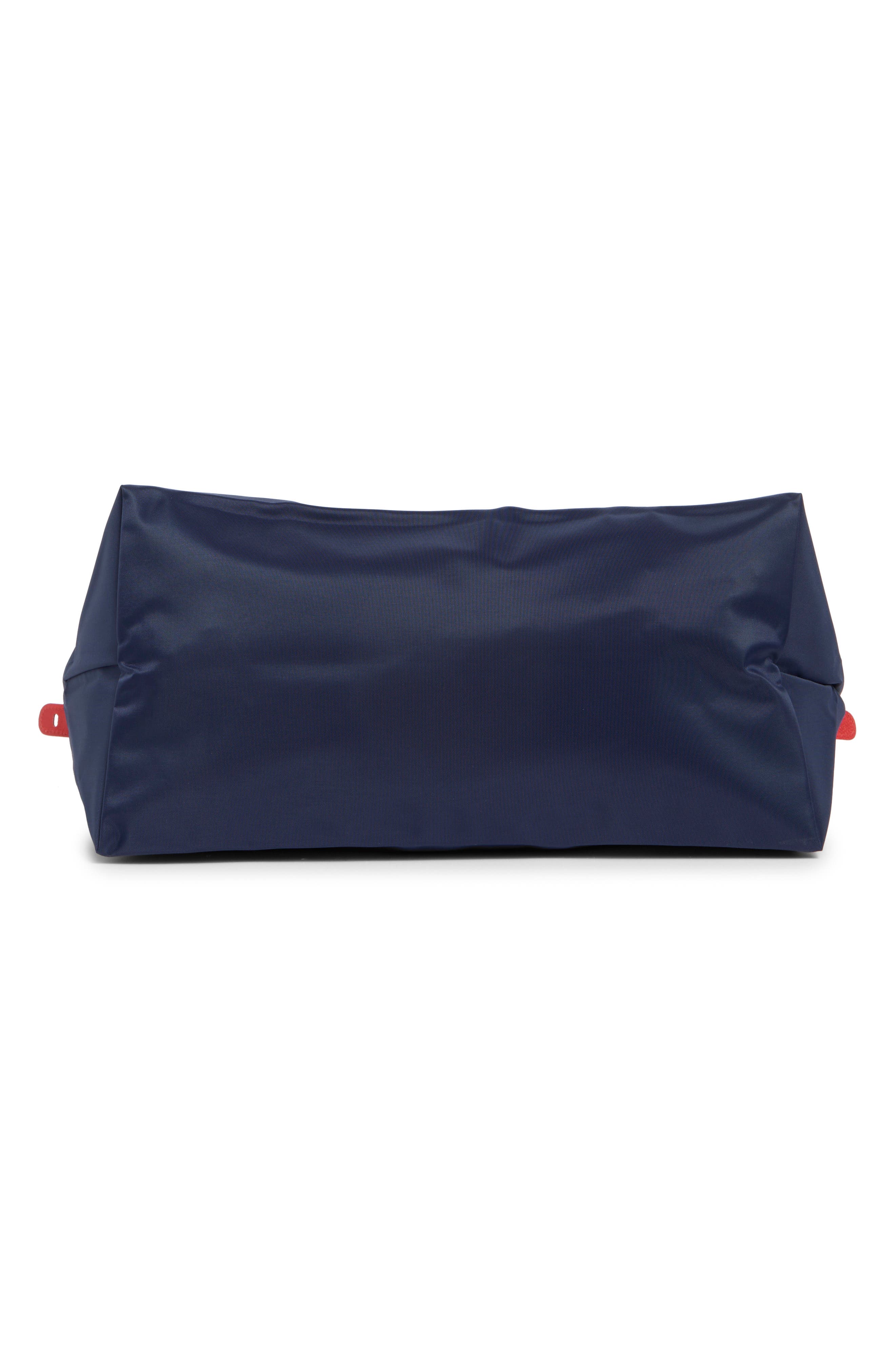 Longchamp My Pliage Club Travel Bag, Alternate, color, Navy/ Vermillion