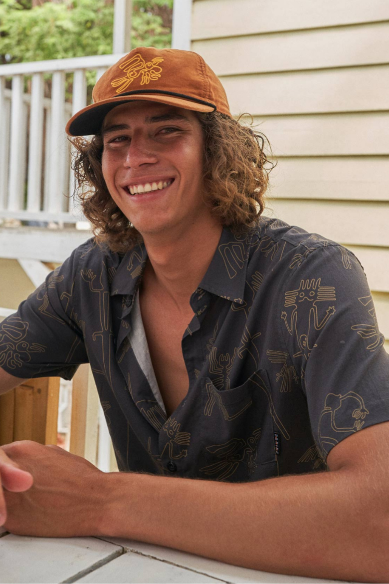 Nazca Lines Dark Chocolate - 7-Seas Button Up, Alternate, color, Chocolate