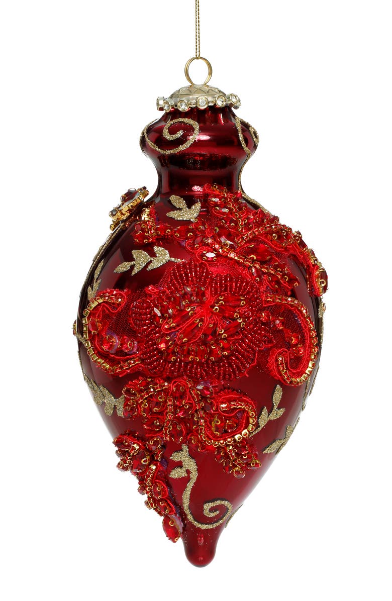 Mark Roberts Kings Jewel Fancy Finial Ornament, Red, Main, color, Red