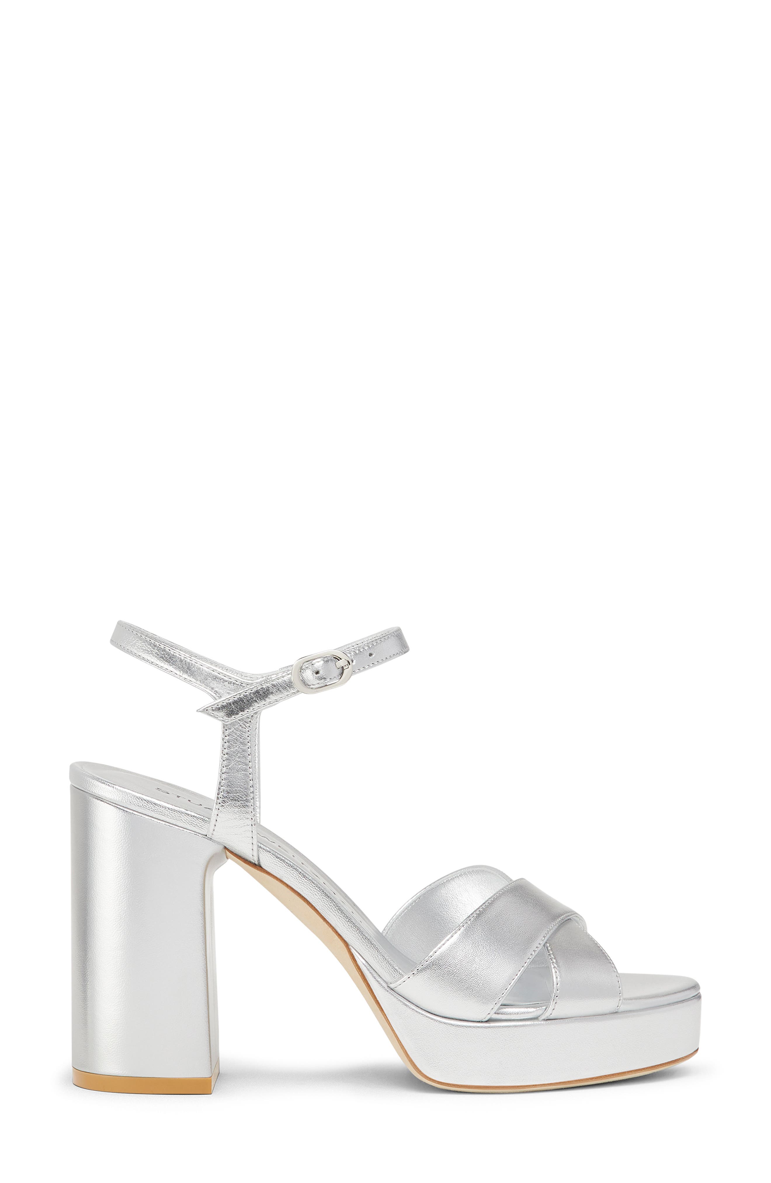 Dayna Platform Sandal, Alternate, color, SILVER