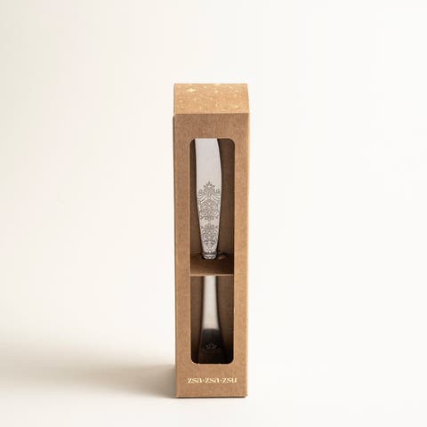 Dume Patterned Stainless Steel Dessert Knife Set of 4