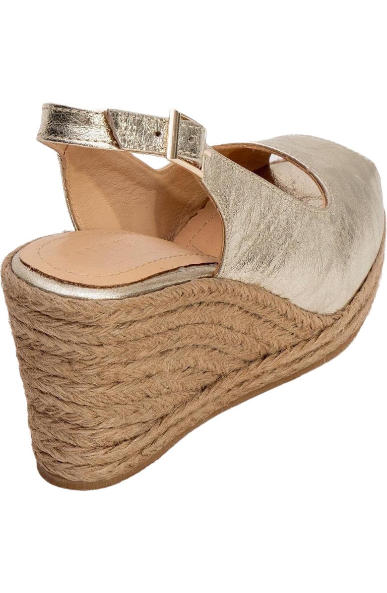 Forever & Always Shoes Ryan Suede Leather Espadrilles, Alternate, color, Gold Leather