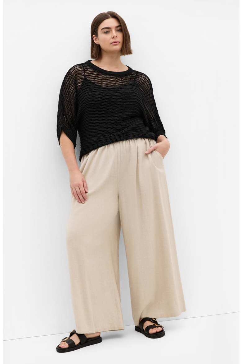 Resort Sheer Open Knit Top, Alternate, color, BLACK