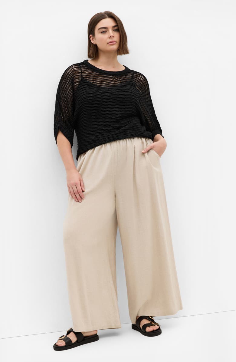 City Chic Resort Sheer Open Knit Top, Alternate, color, 