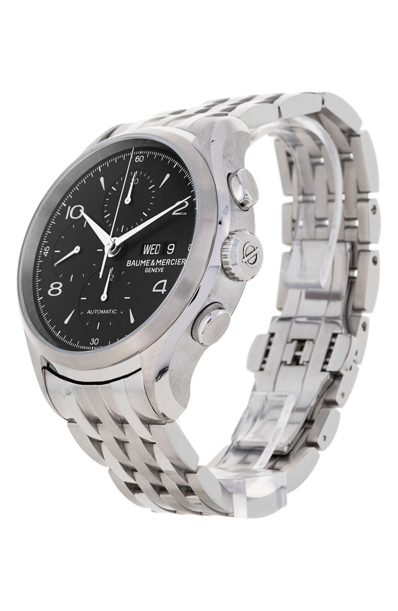 Watchfinder & Co. Baume & Mercier Preowned 2020 Clifton M0A10212 Automatic Bracelet Watch, 43mm, Alternate, color, Black