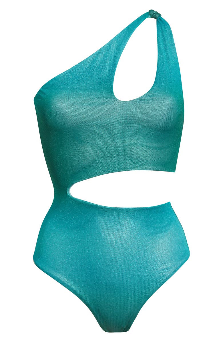 BOAMAR Etro Asymmetric Cutout One-Piece Swimsuit, Alternate, color, Green