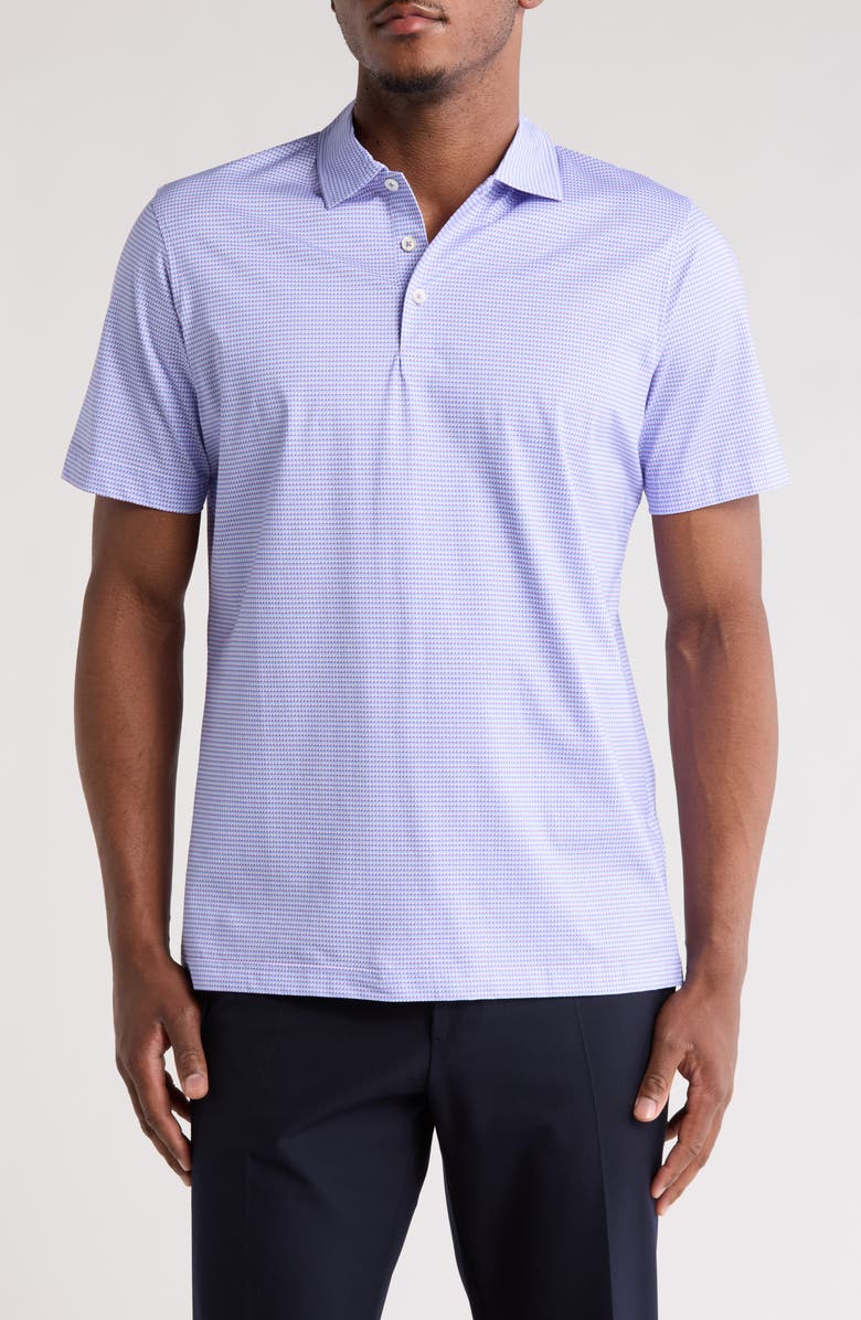Bugatchi Geo Print Polo, Main, color, Lilac