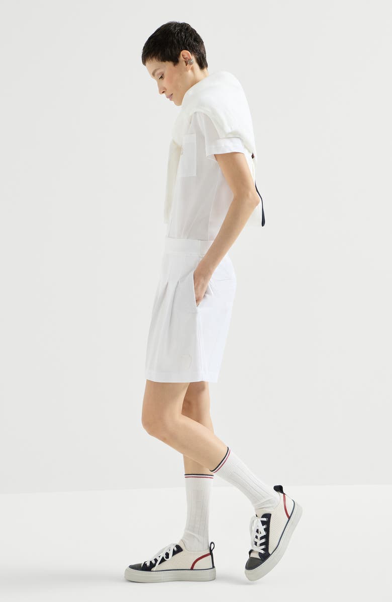 Brunello Cucinelli Piqué shorts, Alternate, color, White