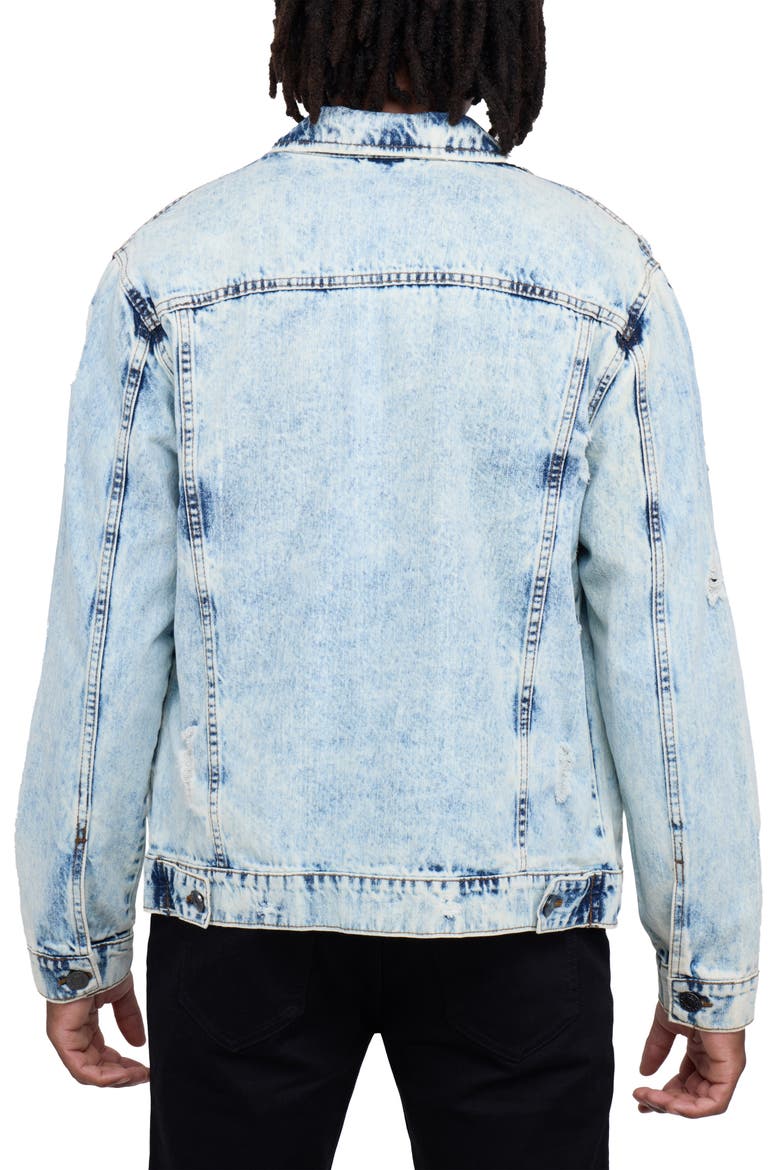 Slim Washed Denim Jacket, Alternate, color, ACID STONE