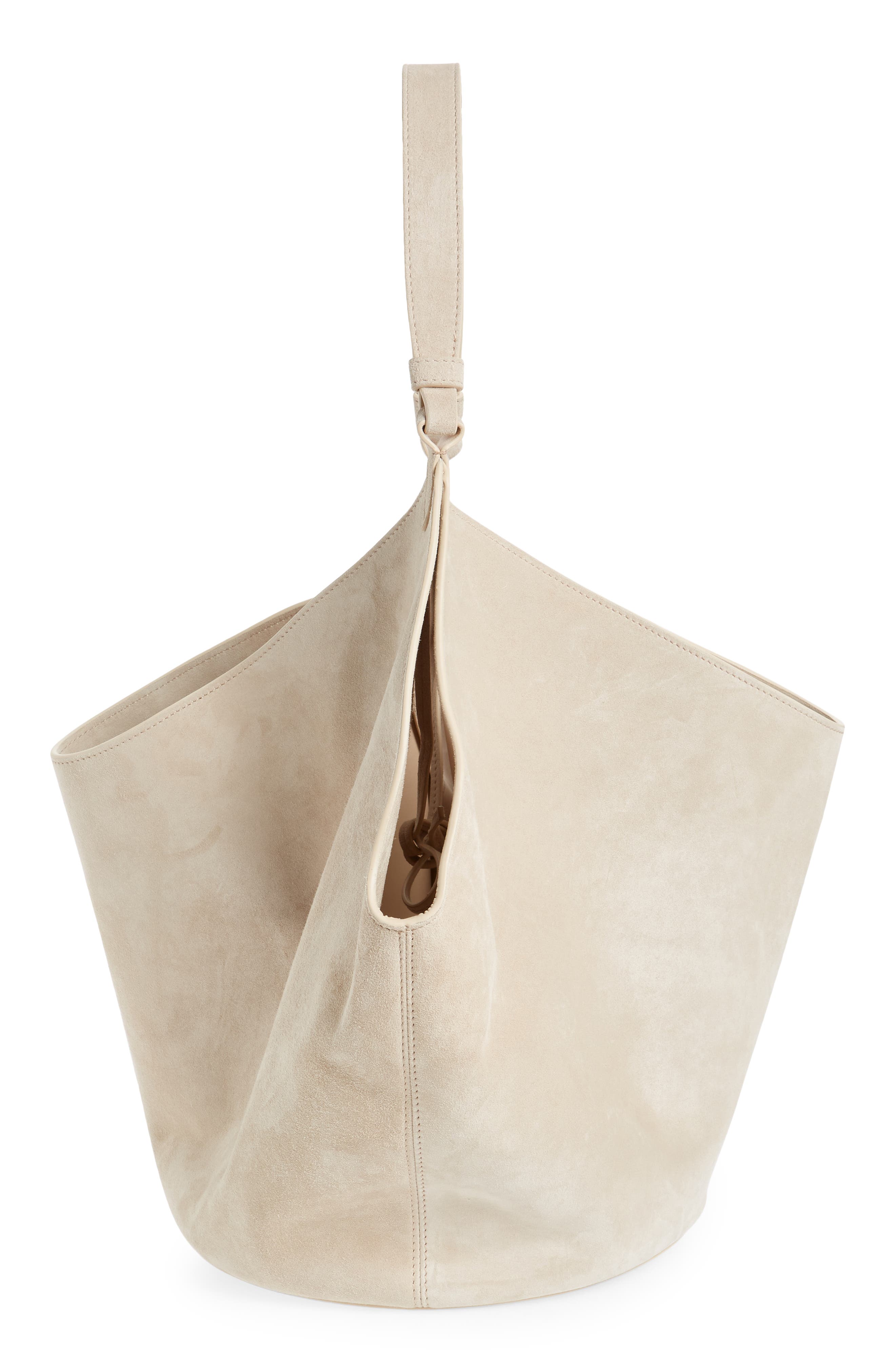 Khaite Medium Lotus Suede Tote, Alternate, color, 