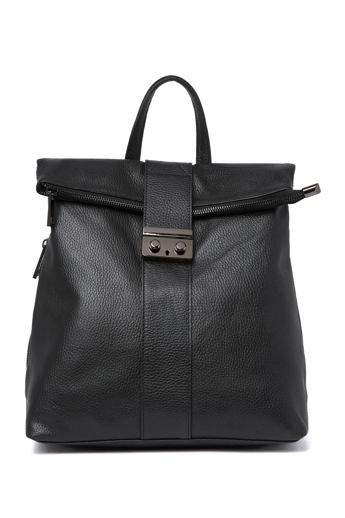 GIULIA MASSARI Leather Backpack, Main, color, 