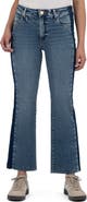 KUT from the Kloth Kelsey Raw Hem Mid Rise Ankle Flare Jeans