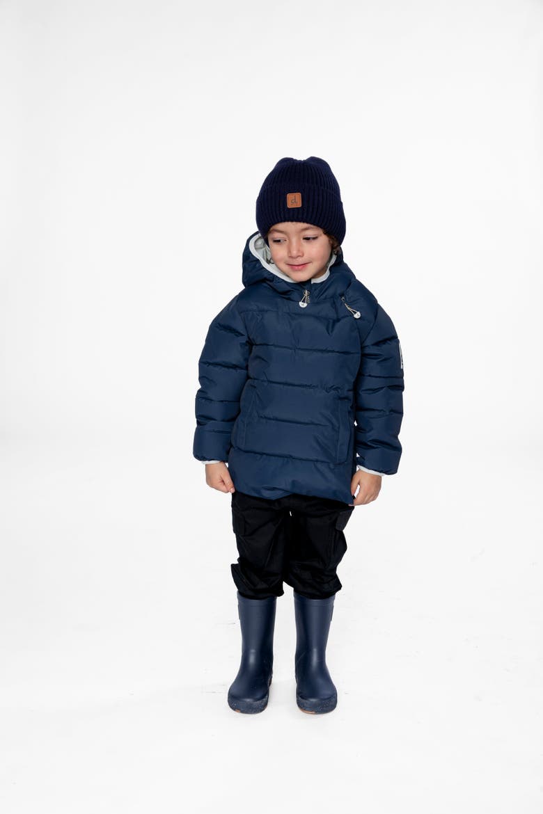 Quilted Hooded PrimaLoft Winter Jacket, Alternate, color, Dark Blue