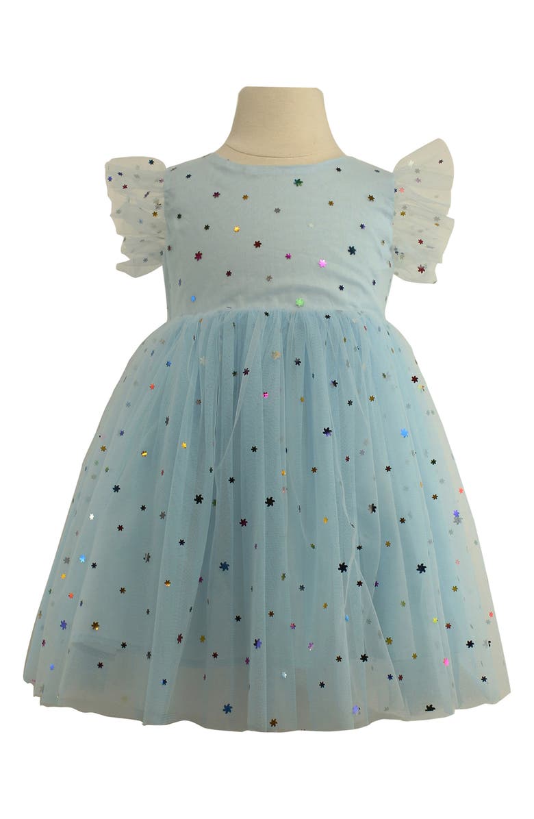 Popatu Kids' Foil Star Tulle Party Dress, Main, color,
