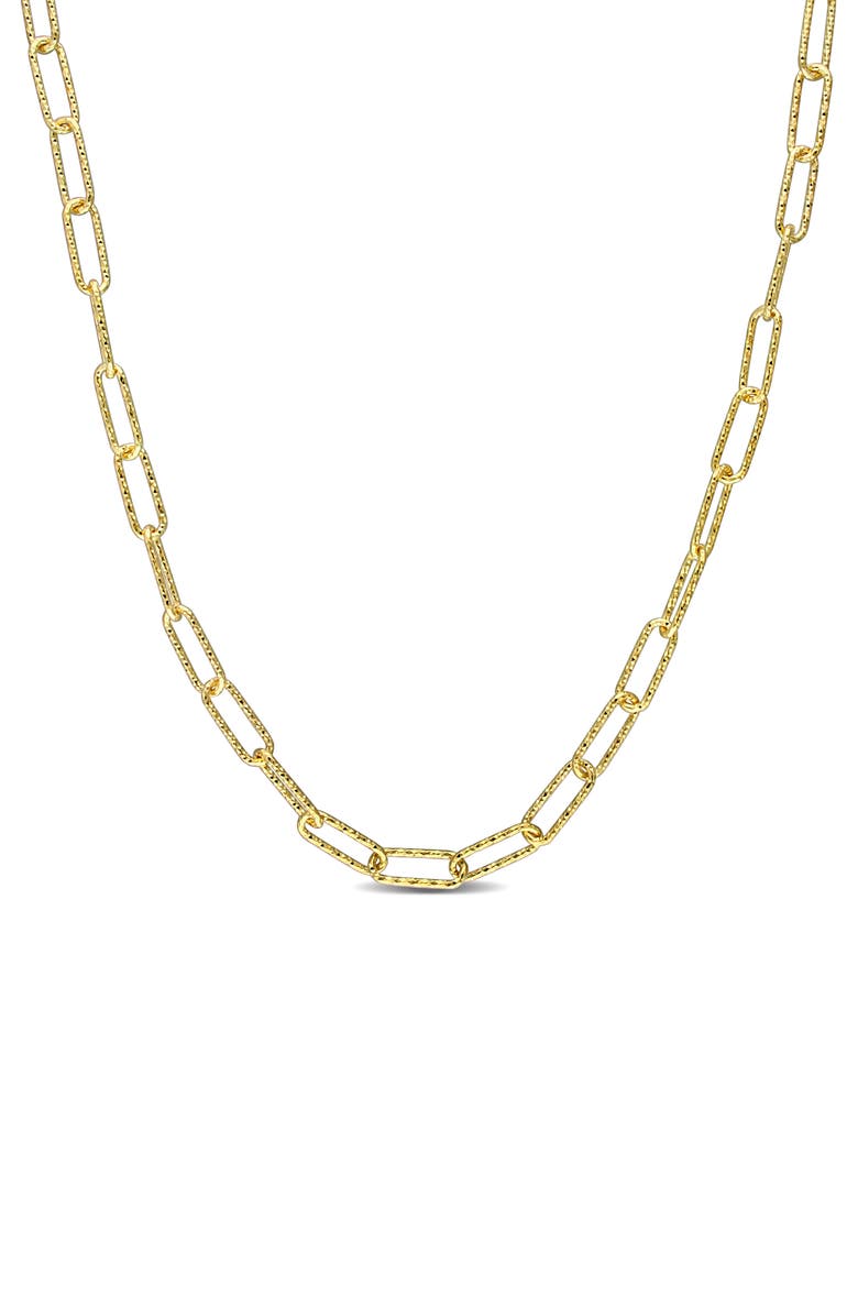 DELMAR Paper Clip Chain Necklace, Main, color, Gold
