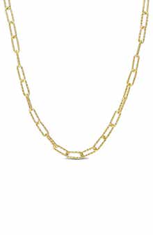 DELMAR Paper Clip Chain Necklace