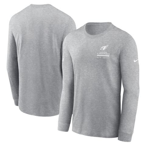 Men's Nike Gray Arizona Cardinals Sideline Performance Long Sleeve T-Shirt