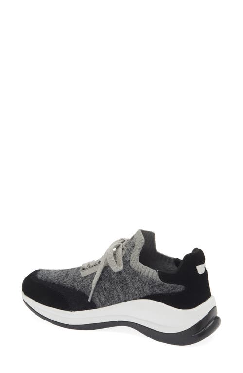 Karl Lagerfeld Paris Carsyn Knit Sneaker In Grey/black