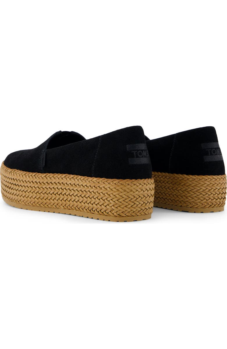 TOMS Valencia Platform Espadrille, Alternate, color, Black