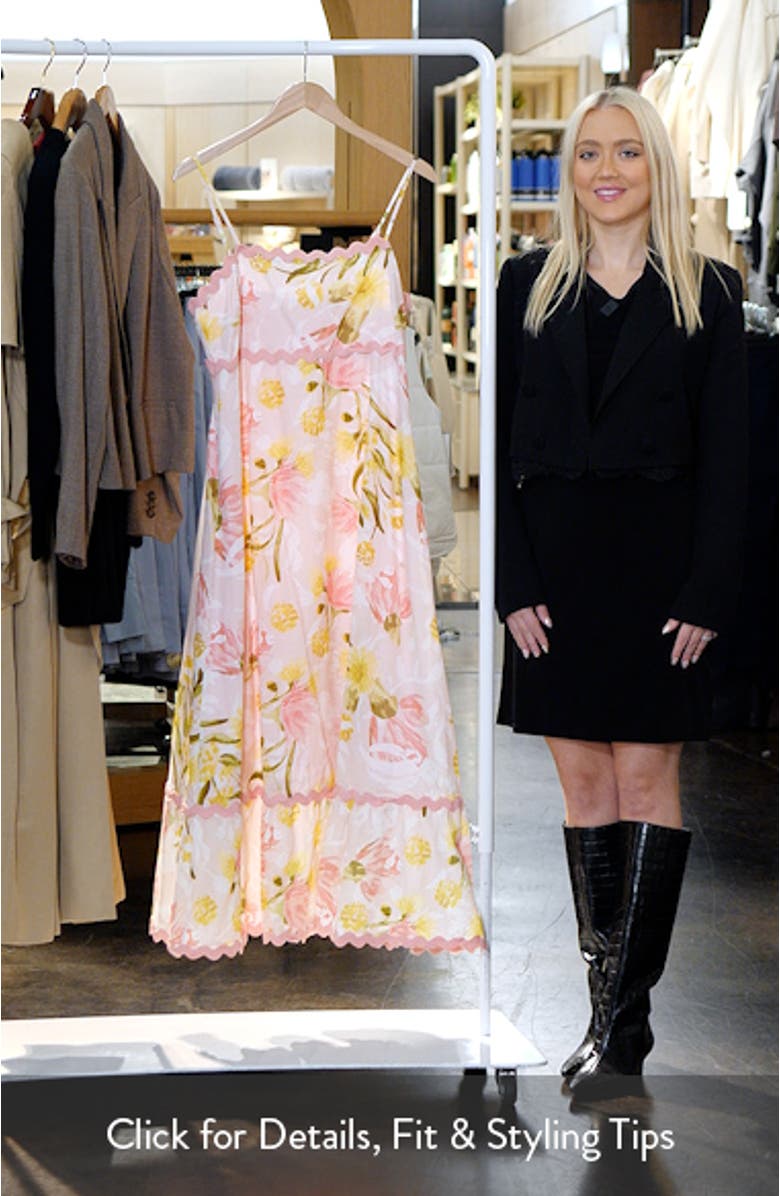 Layla Floral Cotton & Linen Maxi Sundress, sales video thumbnail