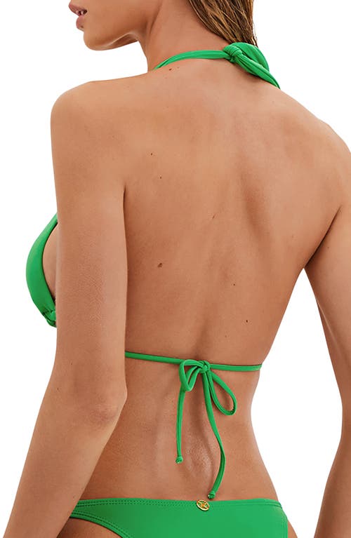 Vix Swimwear Paula Triangle Bikini Top In Green