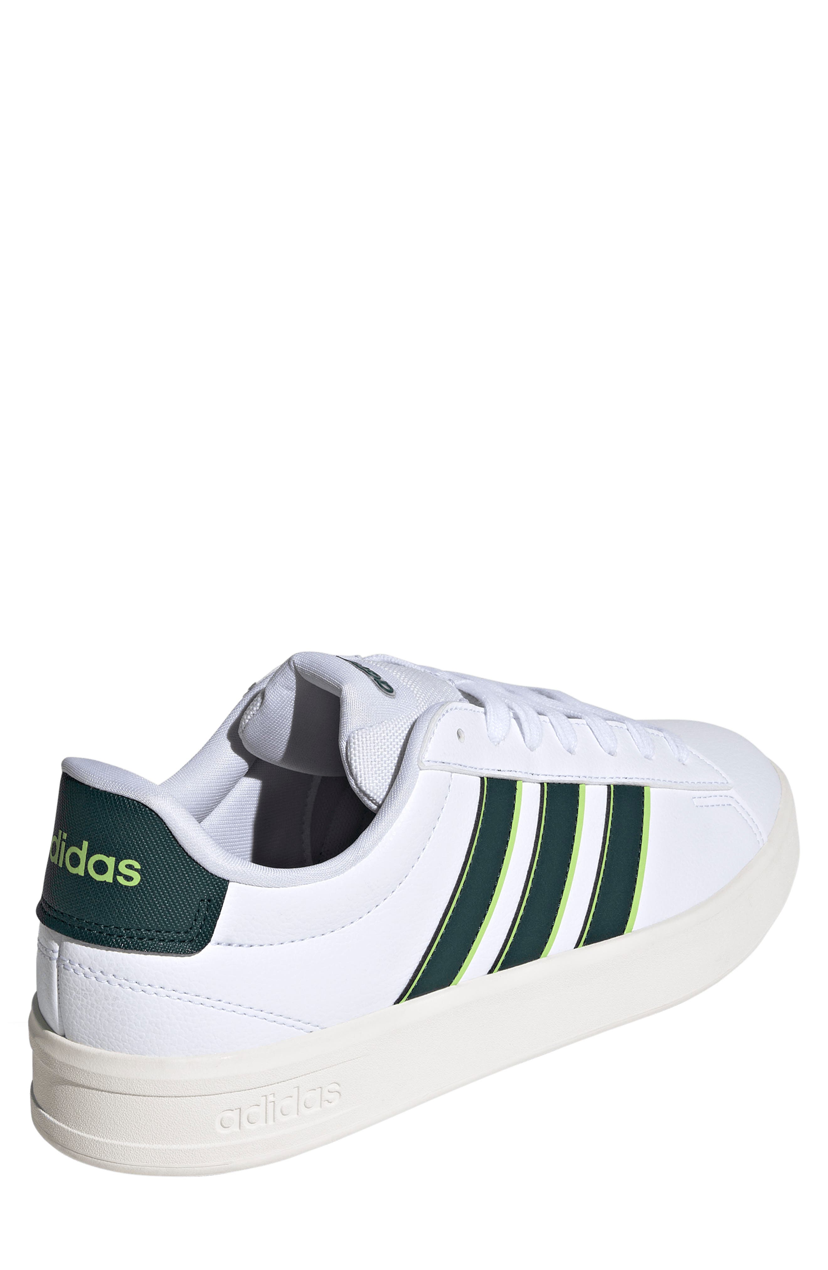 adidas Grand Court 3-0 Sneaker, Alternate, color, Ftwr White/ Ivy/ Solar Slime